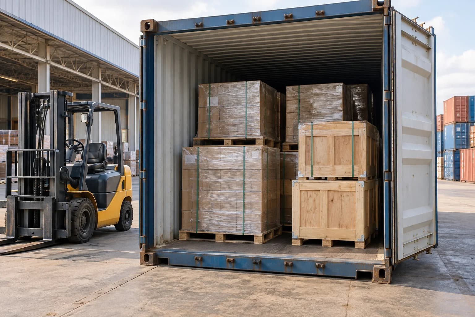 Cargo prepared for shipping